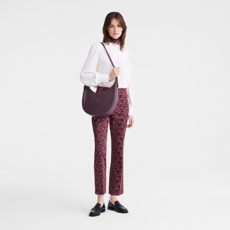 Women Longchamp Essential L Crossbody Bag Dark Purple | Ireland-217NIARST