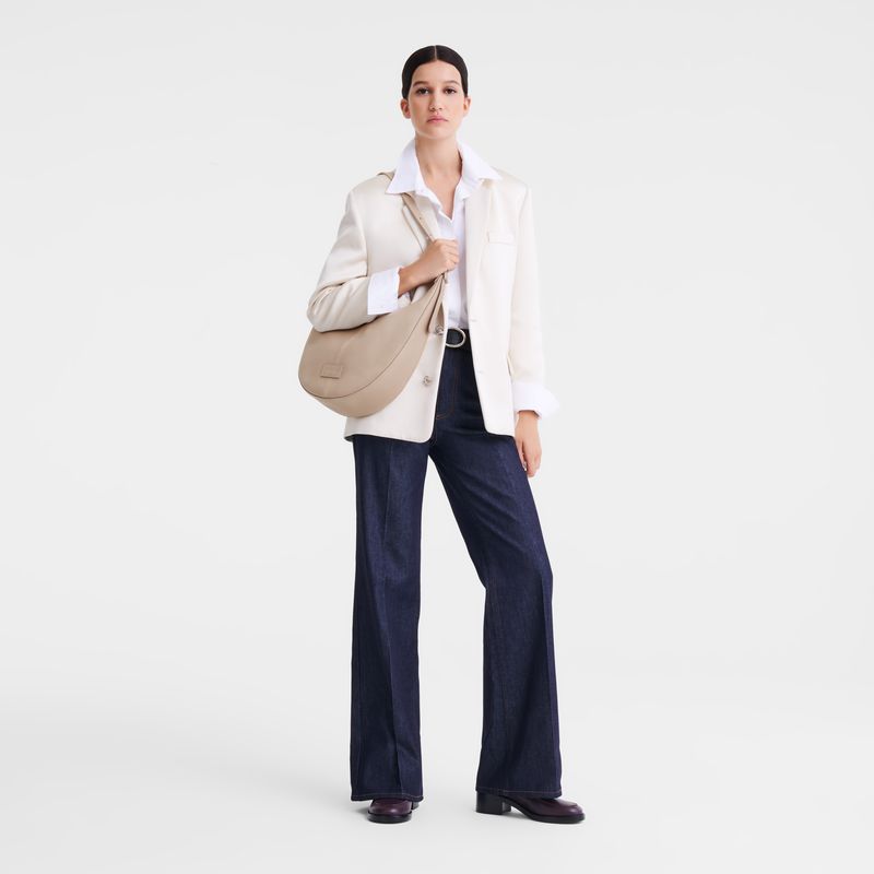 Women Longchamp Essential L Crossbody Bag Beige | Ireland-936HTKCRX