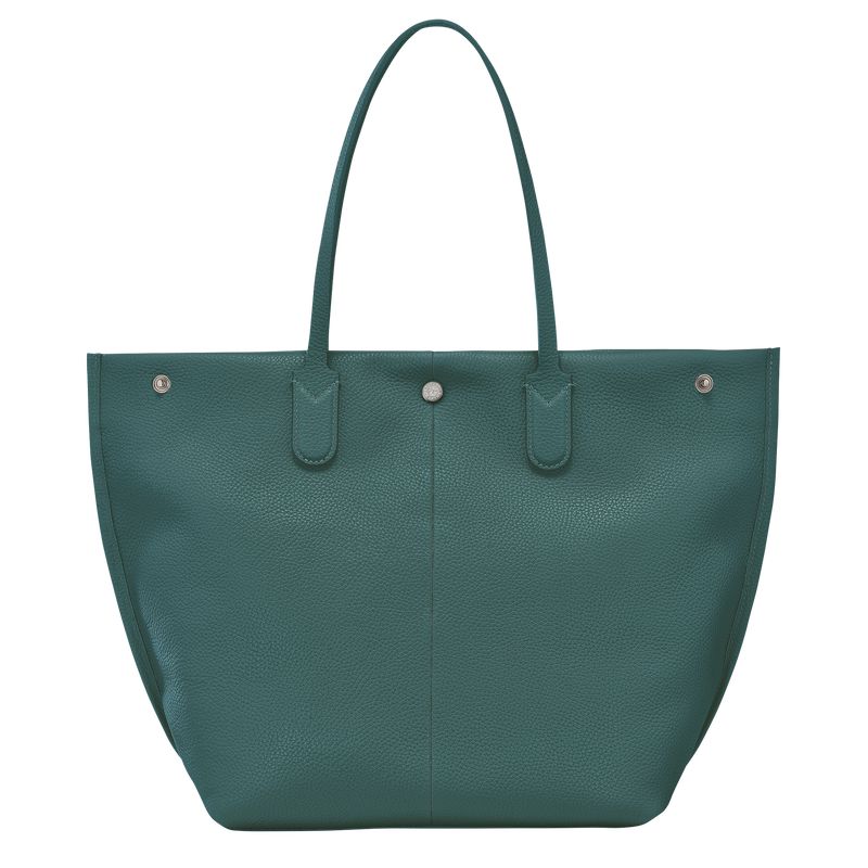 Women Longchamp Essential L Tote Bag Blue Green | Ireland-125XGKOIV