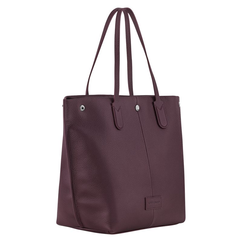 Women Longchamp Essential L Tote Bag Dark Purple | Ireland-705XACTSP
