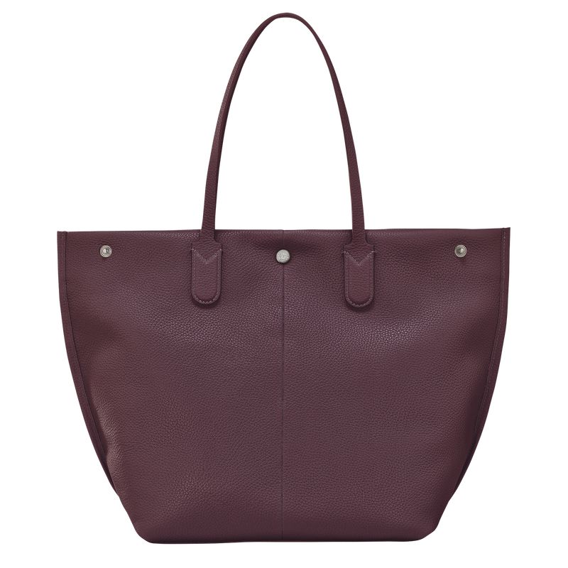 Women Longchamp Essential L Tote Bag Dark Purple | Ireland-705XACTSP