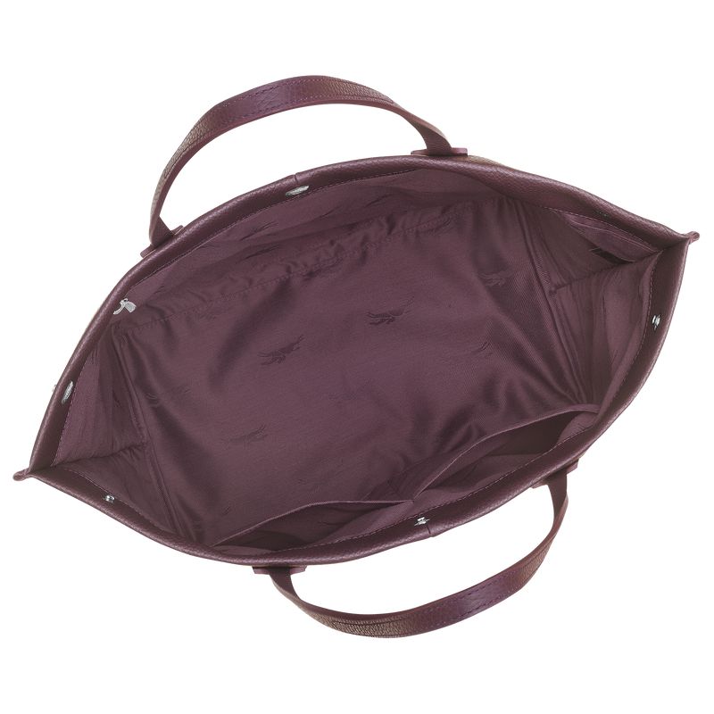 Women Longchamp Essential L Tote Bag Dark Purple | Ireland-705XACTSP