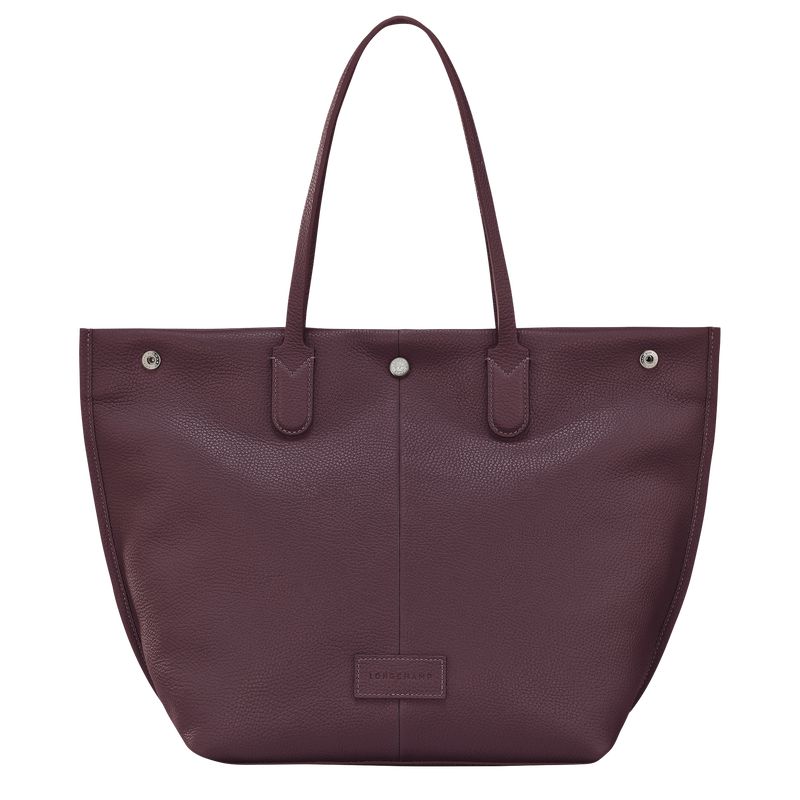 Women Longchamp Essential L Tote Bag Dark Purple | Ireland-705XACTSP