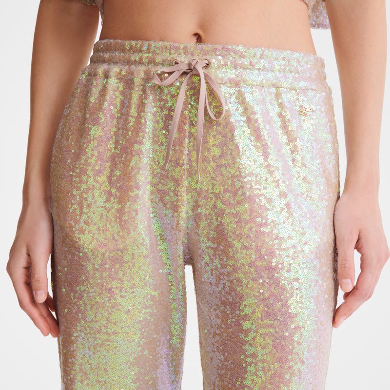 Women Longchamp Glitter Pants Rose | Ireland-581CEWOPA