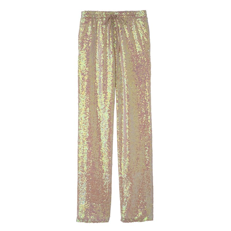 Women Longchamp Glitter Pants Rose | Ireland-581CEWOPA