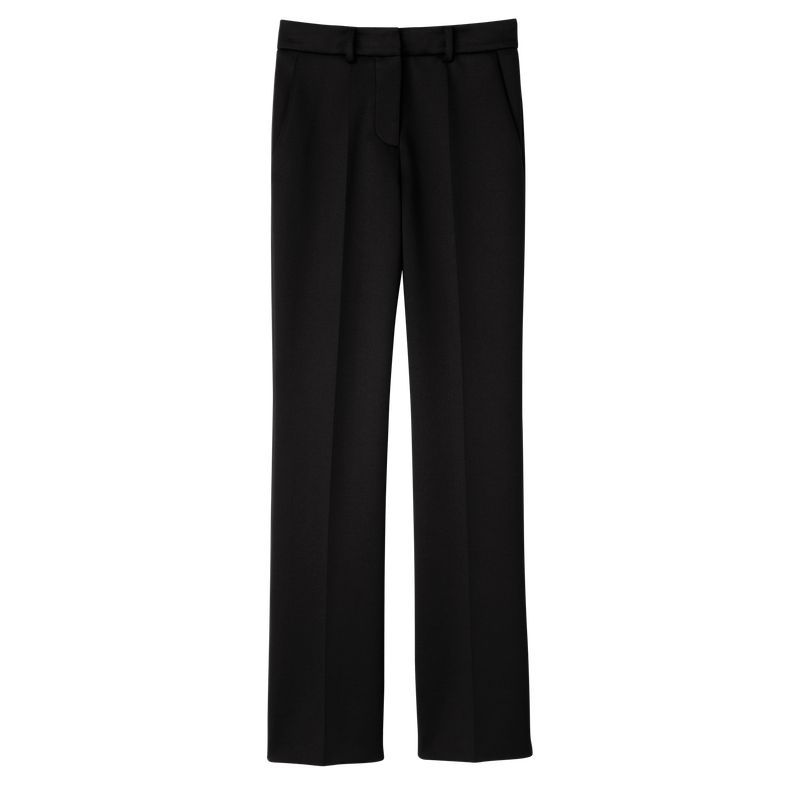 Women Longchamp Jersey Pants Black | Ireland-230JWOHAV