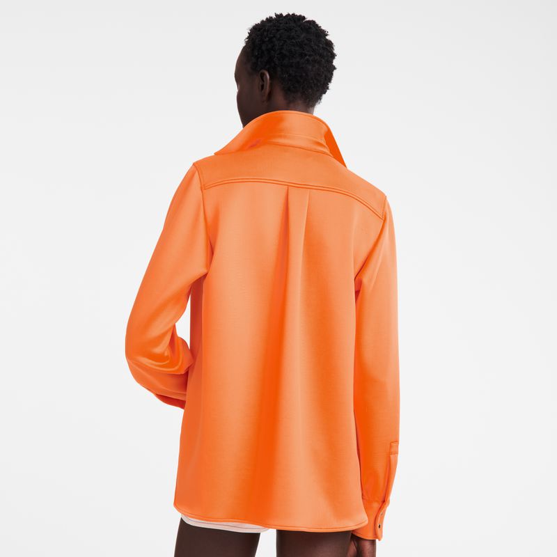 Women Longchamp Jersey Shirts Orange | Ireland-056ZESVFG