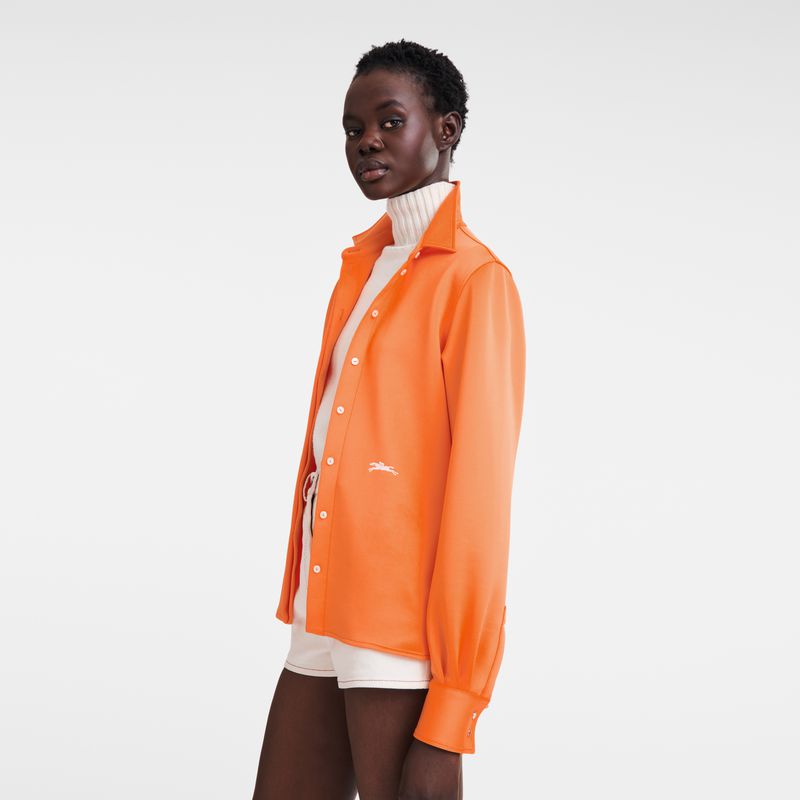 Women Longchamp Jersey Shirts Orange | Ireland-056ZESVFG