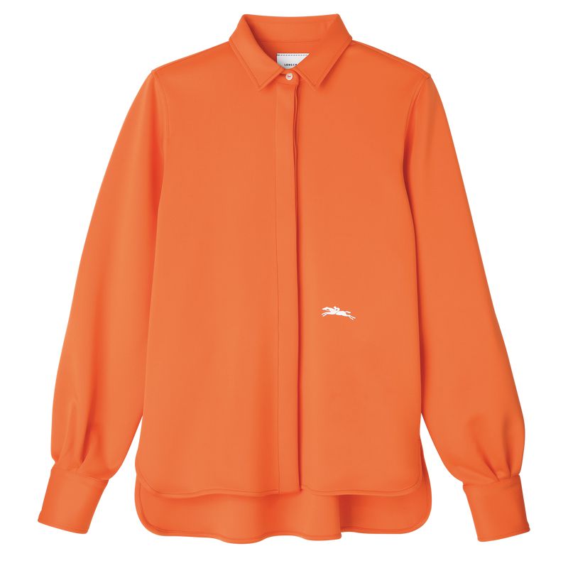 Women Longchamp Jersey Shirts Orange | Ireland-056ZESVFG