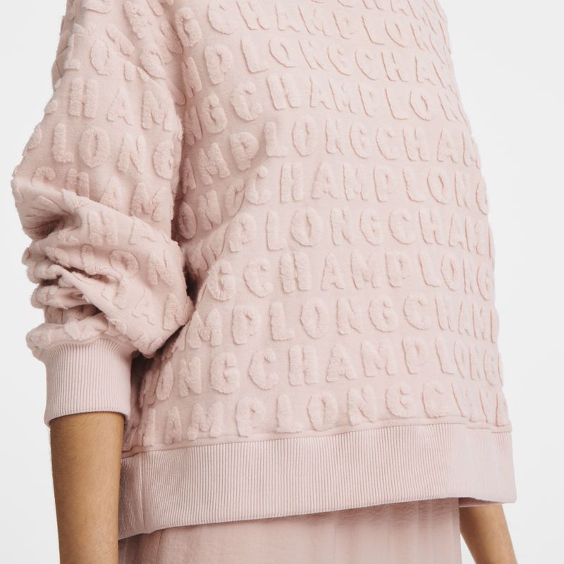Women Longchamp Jersey Sweatshirt Beige | Ireland-079LXKYVJ