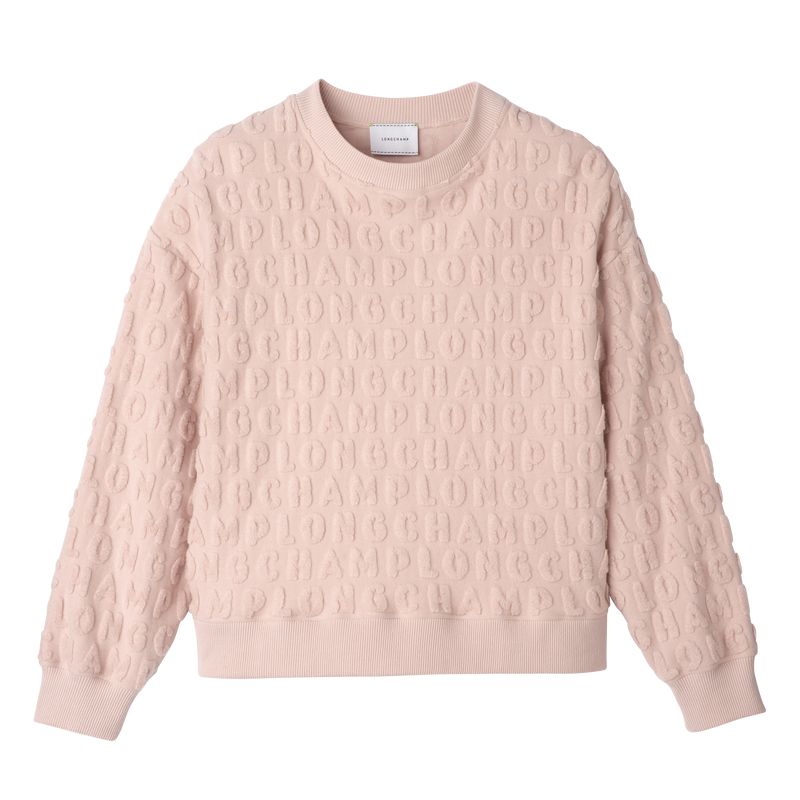 Women Longchamp Jersey Sweatshirt Beige | Ireland-079LXKYVJ