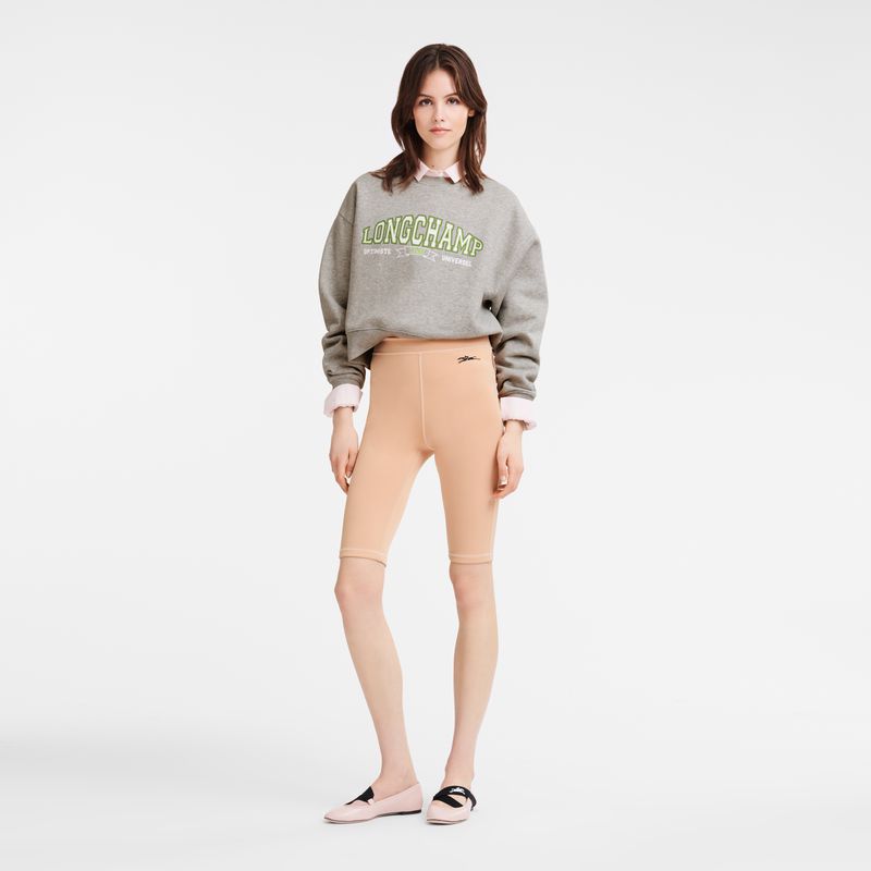 Women Longchamp Jersey Sweatshirt Grey | Ireland-658IDXVNT