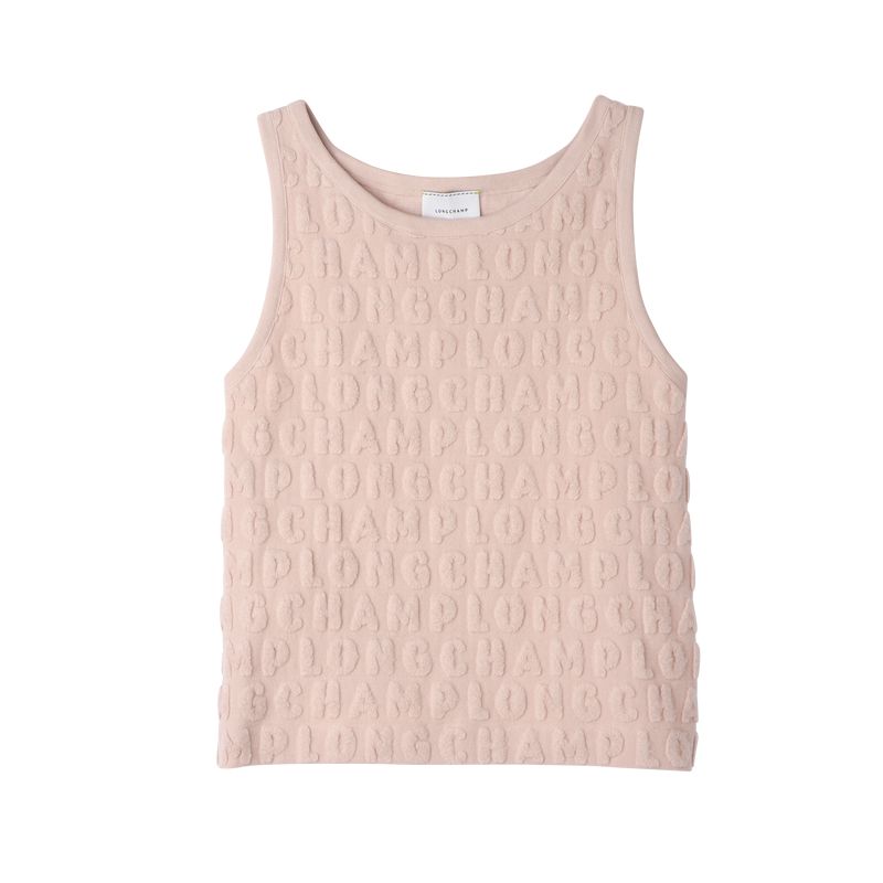 Women Longchamp Jersey Top Beige | Ireland-541HWXROE