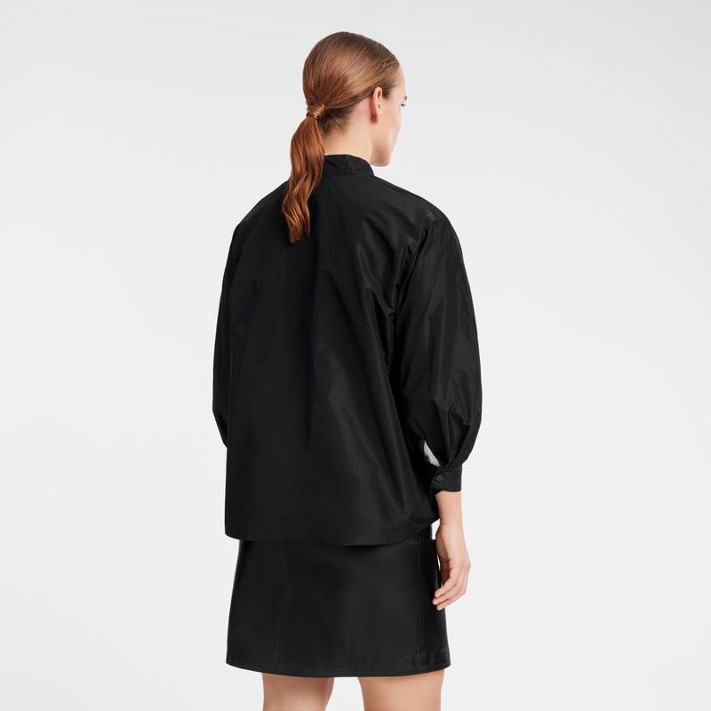 Women Longchamp Kimono Jacket Black | Ireland-943OLCNQI