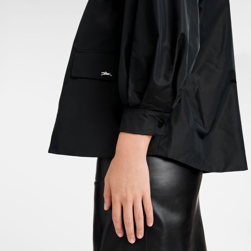 Women Longchamp Kimono Jacket Black | Ireland-943OLCNQI