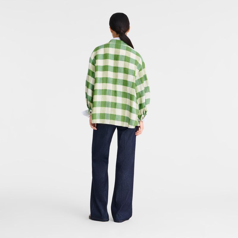 Women Longchamp Kimono Jacket Green | Ireland-238JZFPIE
