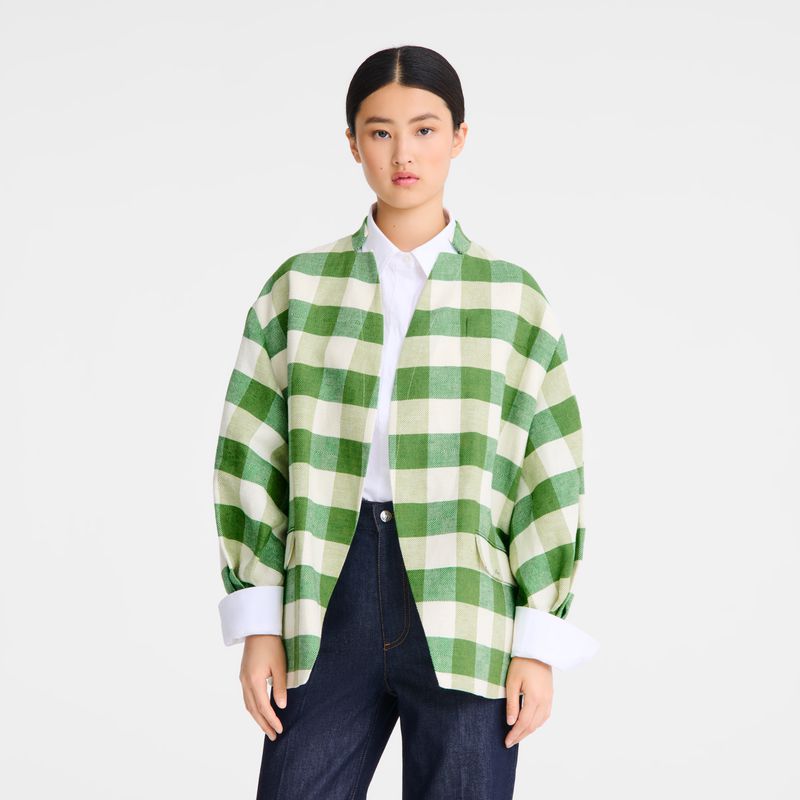 Women Longchamp Kimono Jacket Green | Ireland-238JZFPIE