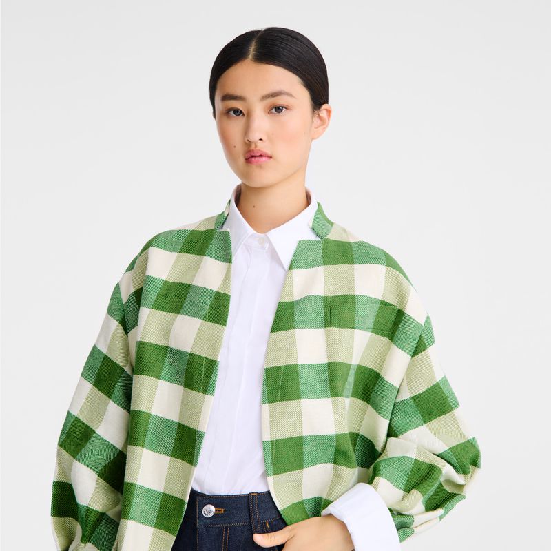 Women Longchamp Kimono Jacket Green | Ireland-238JZFPIE