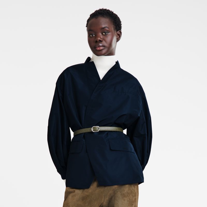 Women Longchamp Kimono Jacket Navy | Ireland-931KUGVDA