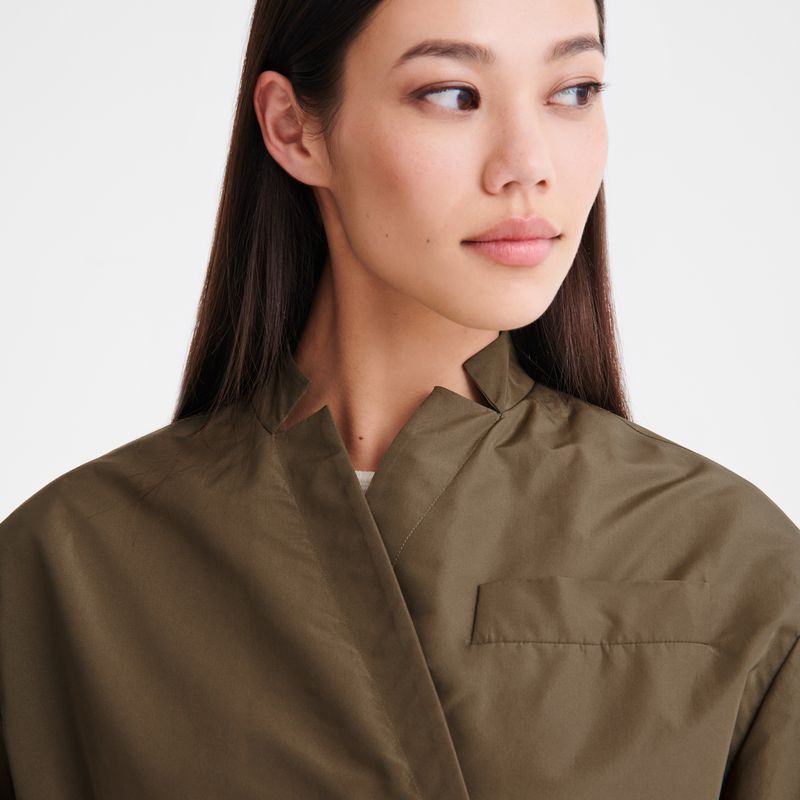 Women Longchamp Kimono Jacket Olive | Ireland-038YJOFGU