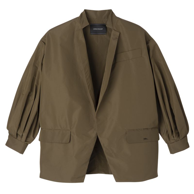 Women Longchamp Kimono Jacket Olive | Ireland-038YJOFGU