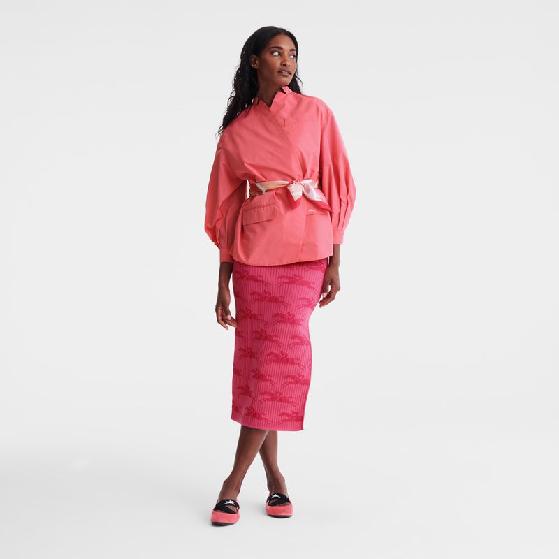 Women Longchamp Kimono Jacket Pink | Ireland-709ORNKFA