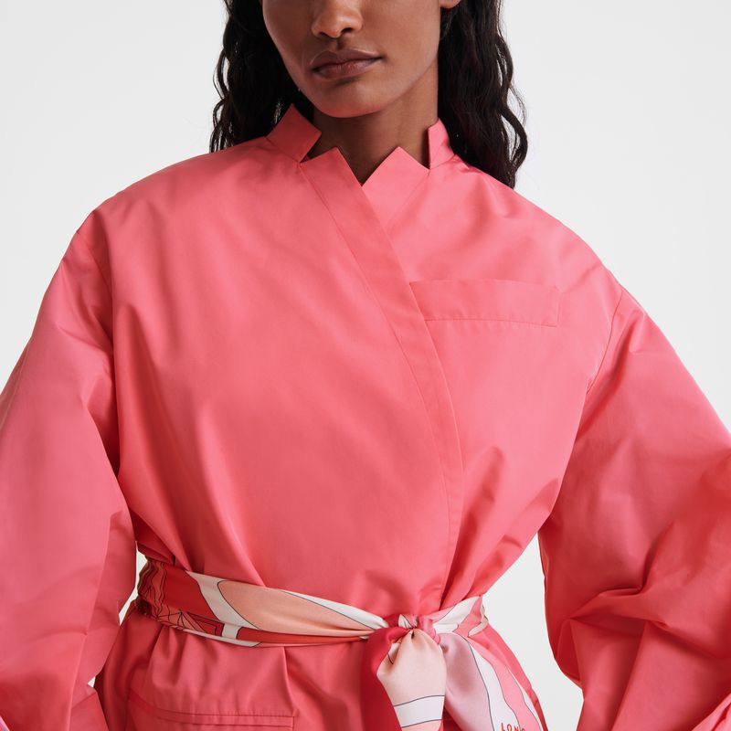 Women Longchamp Kimono Jacket Pink | Ireland-709ORNKFA