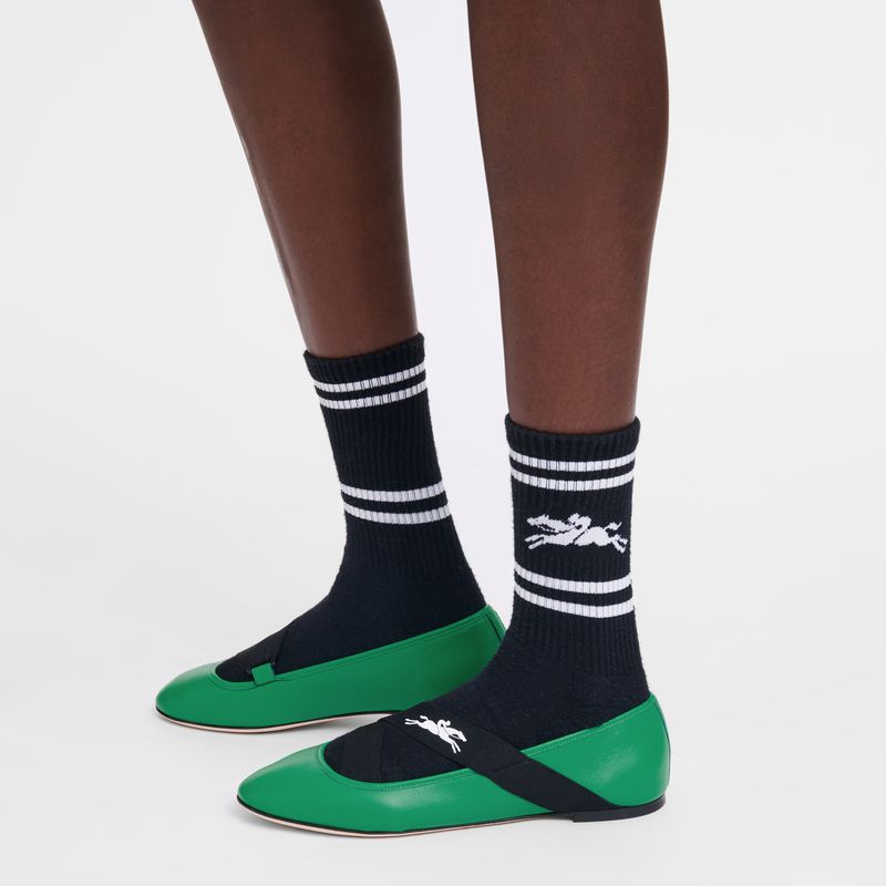 Women Longchamp Knit Socks Black | Ireland-981LWYQSF