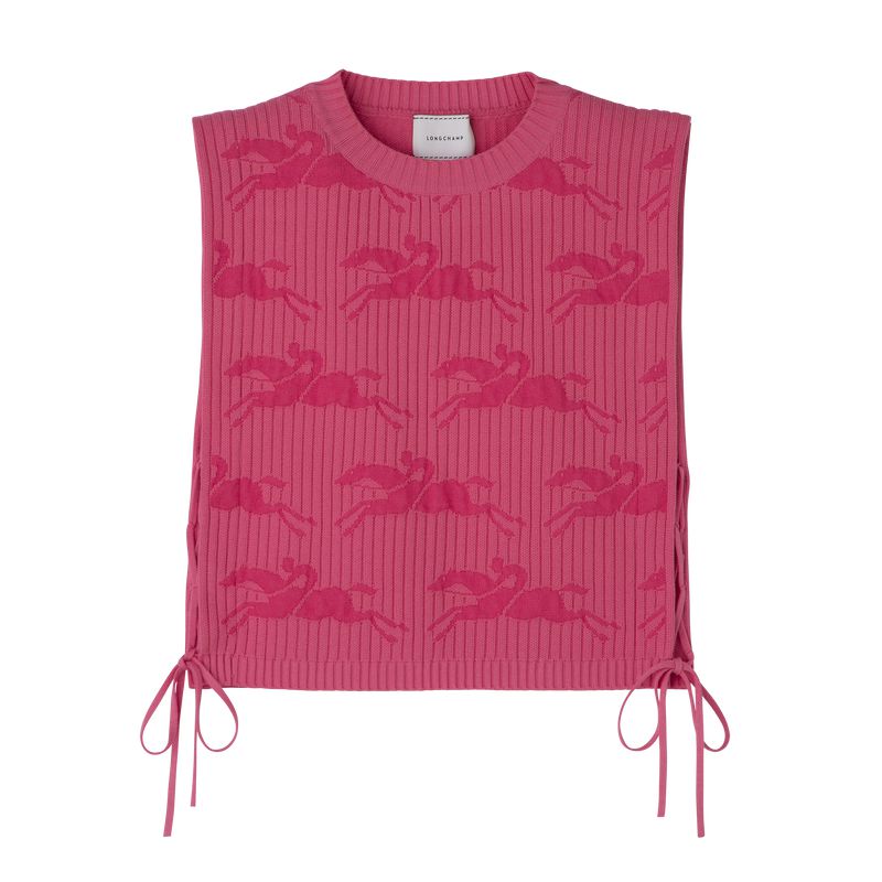 Women Longchamp Knit Top Pink | Ireland-496QHXZOK