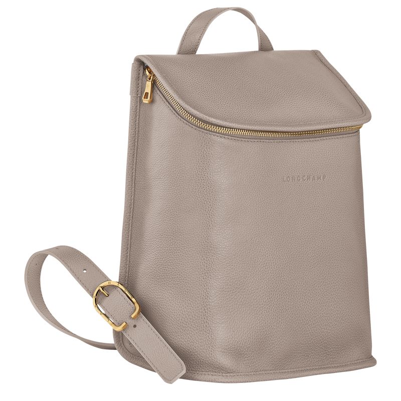 Women Longchamp Le Foulonné Backpack Beige | Ireland-936QDAUXY