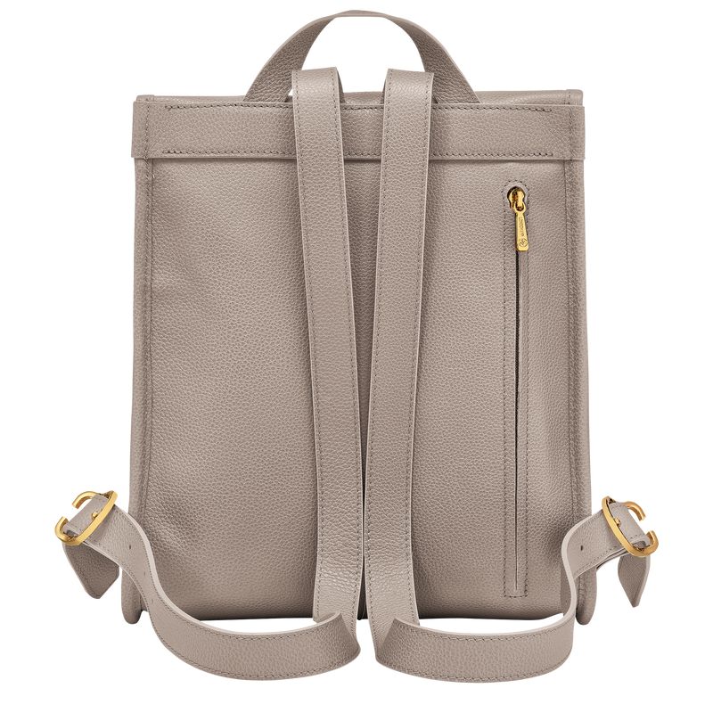 Women Longchamp Le Foulonné Backpack Beige | Ireland-936QDAUXY