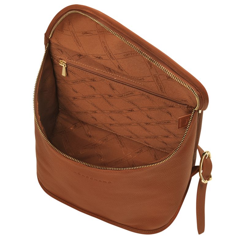 Women Longchamp Le Foulonné Backpack Brown | Ireland-104QKBLJY