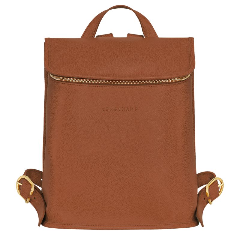 Women Longchamp Le Foulonné Backpack Brown | Ireland-104QKBLJY