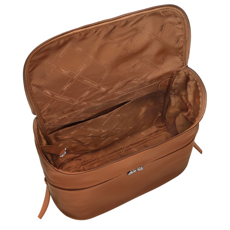 Women Longchamp Le Foulonné Backpack Brown | Ireland-132UOITBF