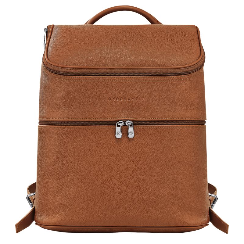Women Longchamp Le Foulonné Backpack Brown | Ireland-132UOITBF