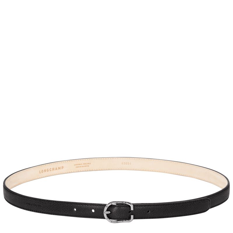 Women Longchamp Le Foulonné Belt Black | Ireland-637OTPJZF
