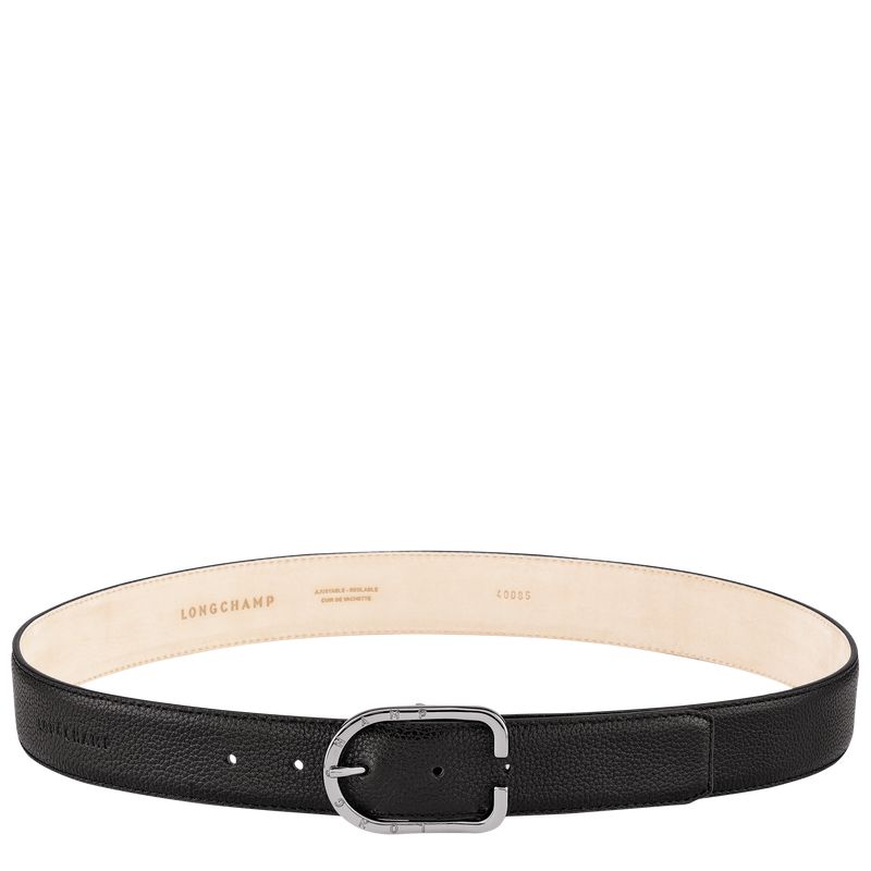 Women Longchamp Le Foulonné Belt Black | Ireland-480WEYVNI
