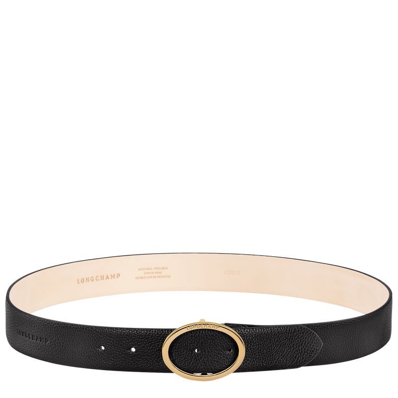 Women Longchamp Le Foulonné Belt Black | Ireland-921SVTZMH
