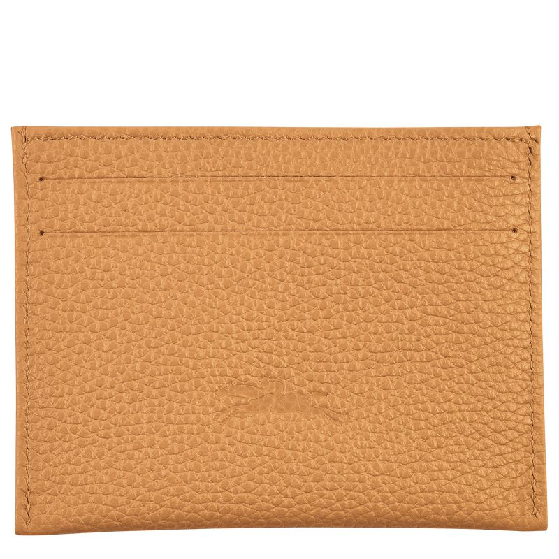 Women Longchamp Le Foulonné Card Holder Brown | Ireland-802YLOXMP