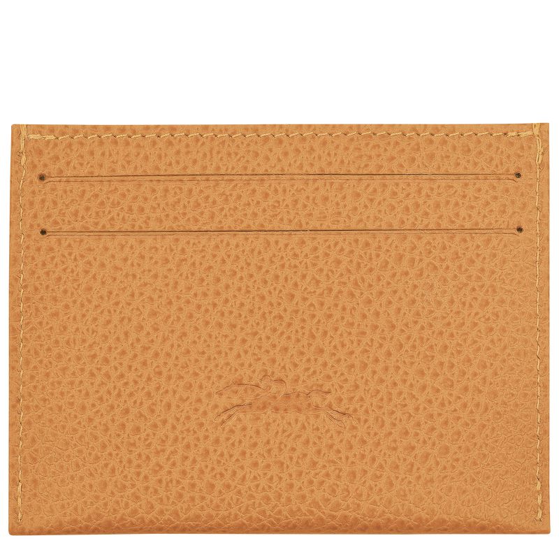Women Longchamp Le Foulonné Card Holder Brown | Ireland-802YLOXMP