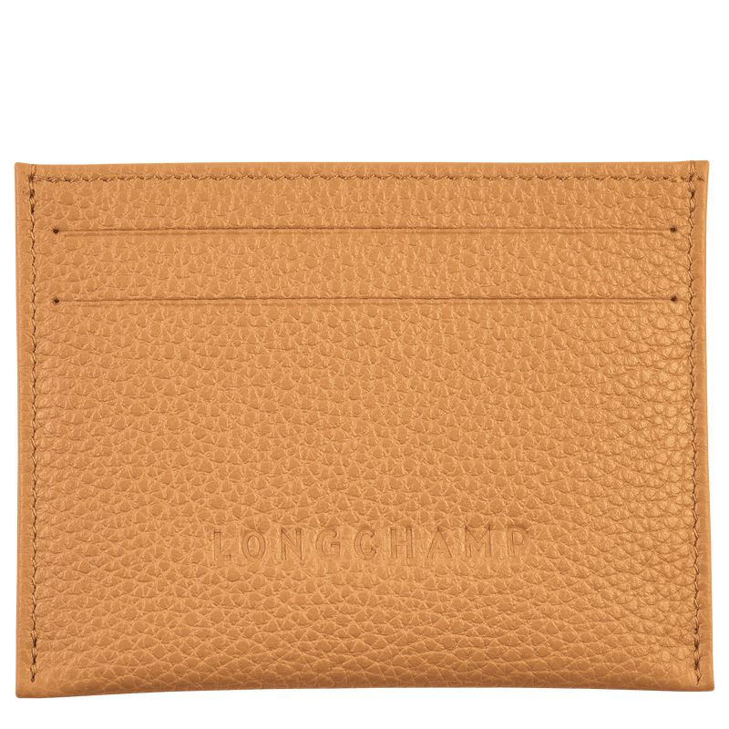 Women Longchamp Le Foulonné Card Holder Brown | Ireland-802YLOXMP