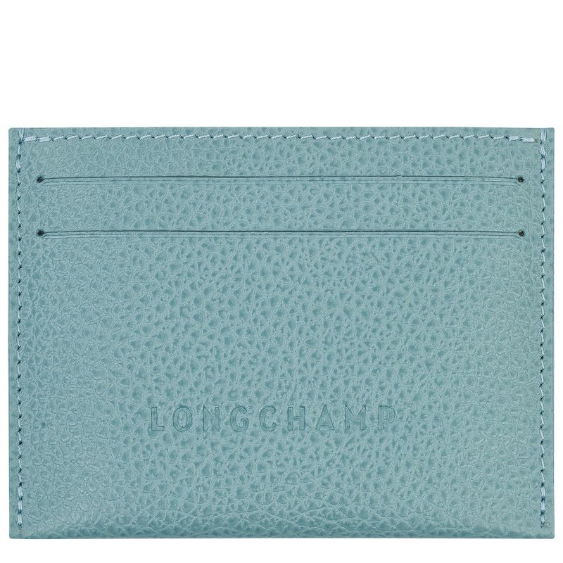 Women Longchamp Le Foulonné Card Holder Blue | Ireland-725PHXIYM