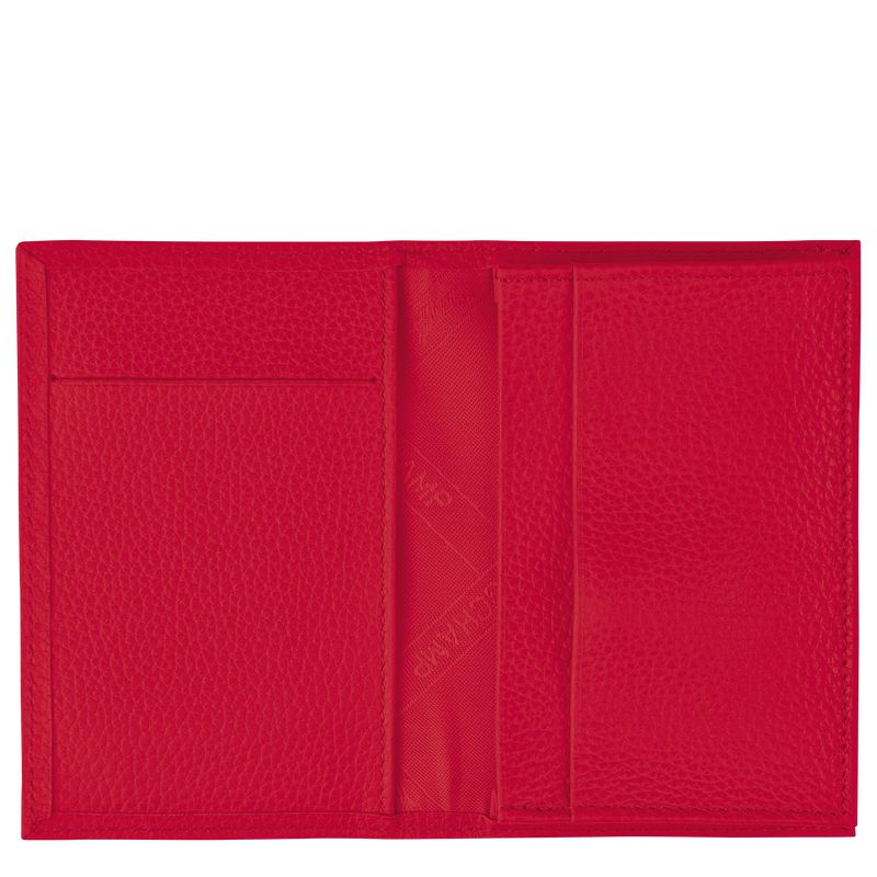 Women Longchamp Le Foulonné Card Holder Red | Ireland-504OJSEPG