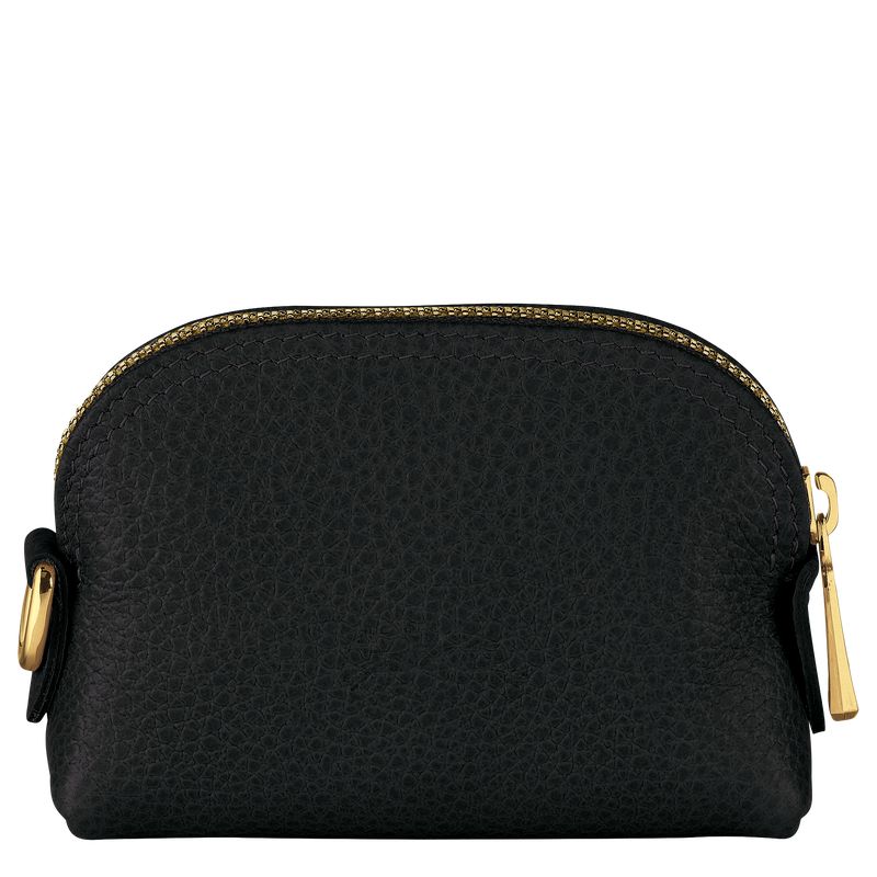 Women Longchamp Le Foulonné Coin Purse Black | Ireland-712HYUKBT