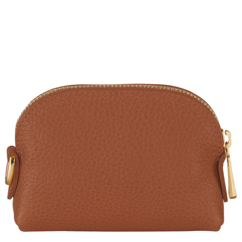 Women Longchamp Le Foulonné Coin Purse Brown | Ireland-463VGNHXT