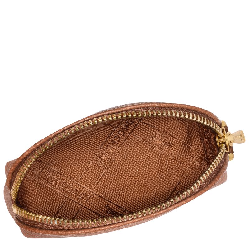 Women Longchamp Le Foulonné Coin Purse Brown | Ireland-463VGNHXT