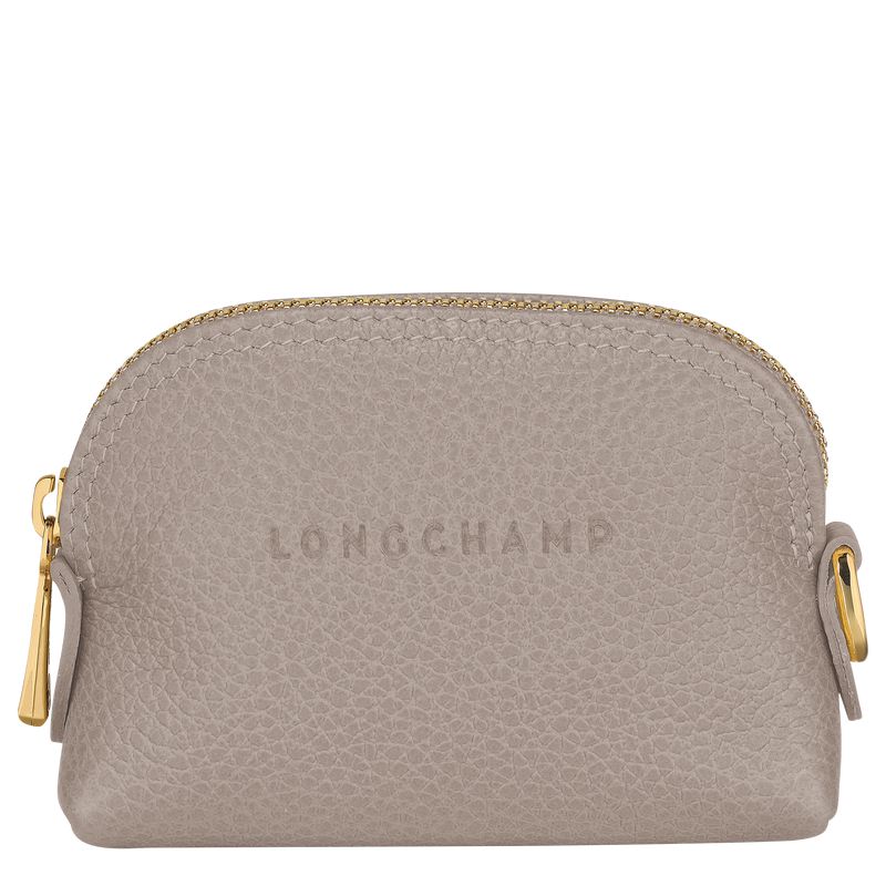 Women Longchamp Le Foulonné Coin Purse Grey | Ireland-187MSFXWC