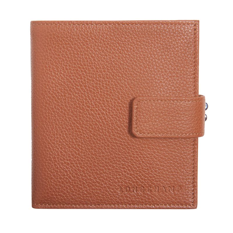 Women Longchamp Le Foulonné Compact Wallet Brown | Ireland-215XOFHWB