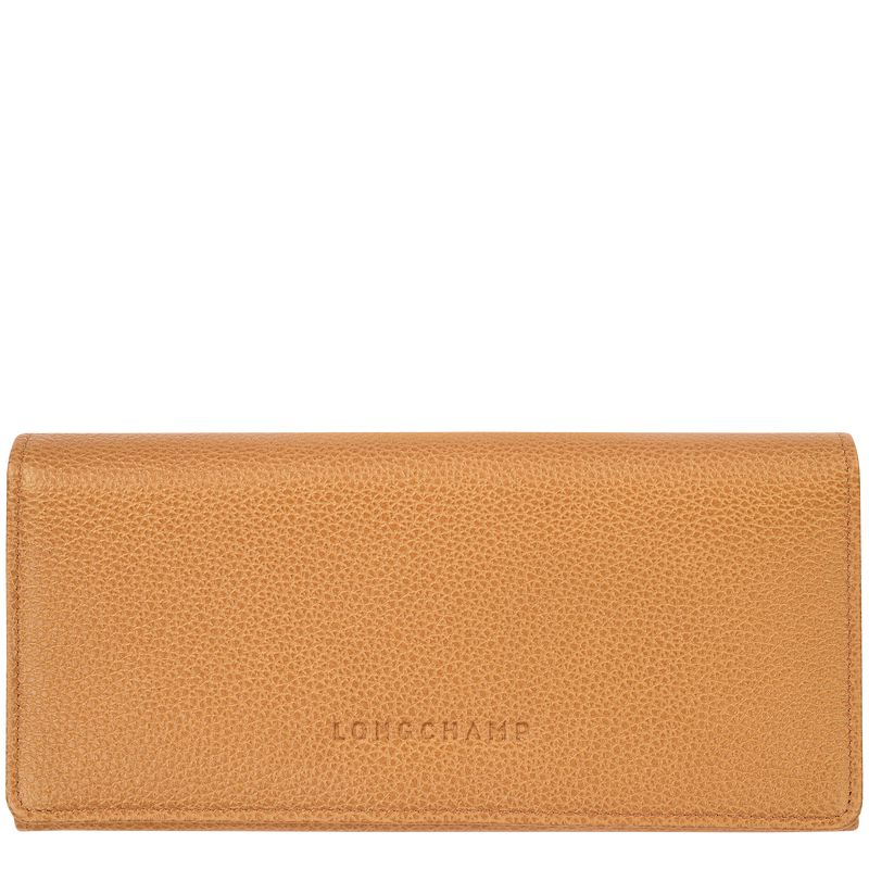 Women Longchamp Le Foulonné Continental Wallet Brown | Ireland-832TUHXGD