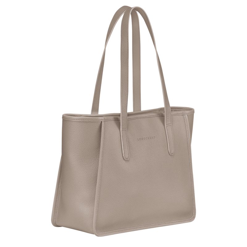 Women Longchamp Le Foulonné L Tote Bag Beige | Ireland-456WHSMIB